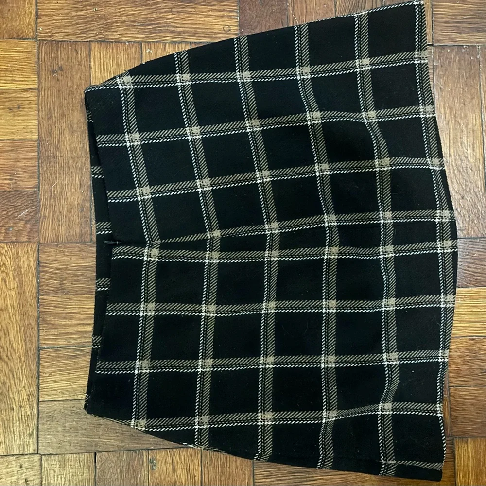 Reformation Black and Gray Checkered Mini Skirt - Picture 6 of 7